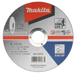 Makita Accessories B-35134 Cut-off wheel Metal 125 x 22.2 mm 10 pieces