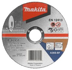 Makita Accessories B-46931 Cut-off wheel 125x22,23x1,6mm stainless steel