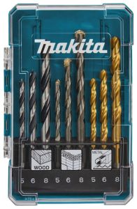Makita Accessories D-71962 drill bit set Stone/Wood/Metal 9 pcs.