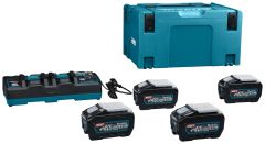 Makita Accessories 191U42-2 Starter Set XGT DC40RB Duo Charger + 4 x Battery BL4050F 40V max 5.0Ah in MBox