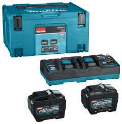 Makita Accessories 191Y97-1 Starter Set XGT DC40RB Duo Charger + 2 x Battery BL4080F 40V max 8.0Ah in MBox