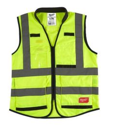 4932471896 Safety vest Hi-vis Premium class 2 yellow - L/XL - 1 piece