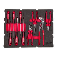 Milwaukee Accessories 4932493638 Screwdriver and Pliers Set PACKOUT Foam Inlay 10-piece