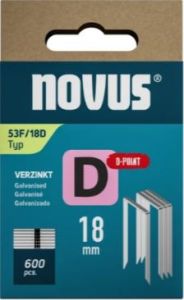 Novus 042-0794 Staple with flat wire D 53F/18mm D-point (600 pieces)
