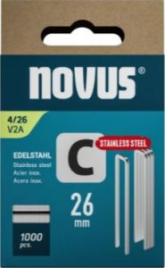Novus 042-0805 Staple with narrow back C 4/26mm V2A stainless steel (1,000 pieces)