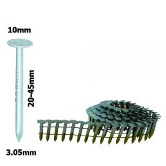 GRN31202 Asphalt nails (Roofing nails) Ring galvanized - 3.05x20mm