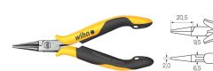 Wiha 26804 Round nose pliers Professional ESD short round jaws  120 mm