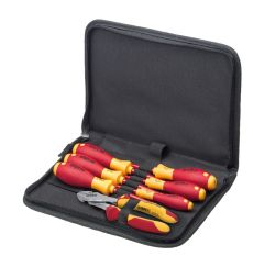 Wiha 38020 Electrician tool set screwdrivers, power cutters 7-piece in case ()