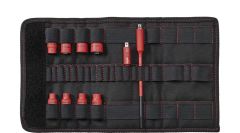 Wiha 7209NK2003 Socket set 1/4" set isolated TorqueVario®-S electric assorted 11-piece set including adapters and foldable case