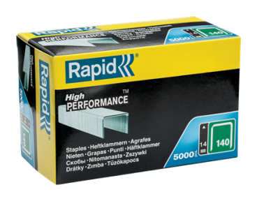 Rapid 11910711 No. 140 flat wire staples 10 mm  5,000 pieces