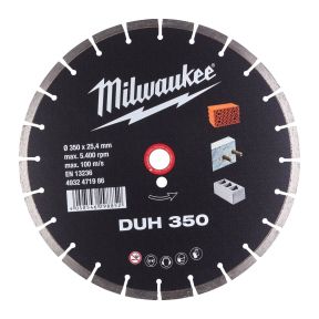 Milwaukee Accessories 4932471986 DUH 350 Diamond saw blade Uni 350 x 25.4 mm