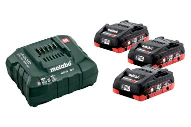 Metabo Accessories 685132000 Battery Pack 3 x 18V LiHD 4.0Ah + 1 x Charger ASC 30-36 V