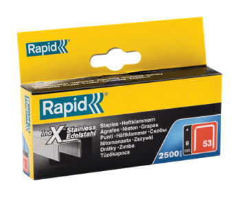 Rapid 23808000 No. 53 thin-wire staples stainless steel 8 mm  2,500 pieces