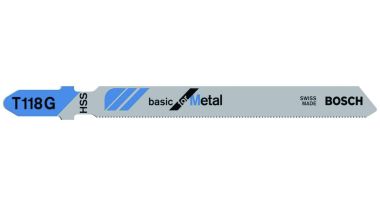 Bosch Professional Accessories 2608631012 T118G Jigsaw blades T - Shank Per 5 Metal