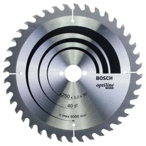 Bosch Professional Accessories 2608640728 Circular saw blade 250 x 30 x 40T Optiline Wood