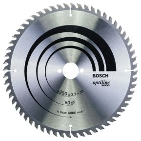 Bosch Professional Accessories 2608640729 Circular saw blade 250 x 30 x 60T Optiline Wood