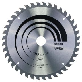 Bosch Professional Accessories 2608640443 Circular saw blade 254 x 30 x 40T Optiline Wood