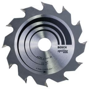 Bosch Professional Accessories 2608641167 Circular saw blade 130 x 20 x 12T Optiline Wood