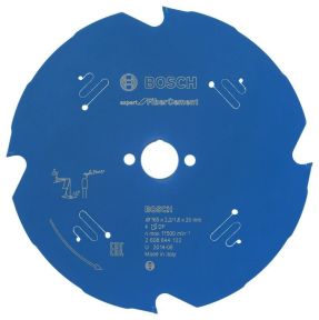 Bosch Professional Accessories 2608644122 Carbide Circular Saw Blade Fibre Cement Expert 165 x 20 x 4T