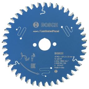Bosch Professional Accessories 2608644126 Carbide Circular Saw Blade Expert for Laminated Panel 140 x 20 x 42T