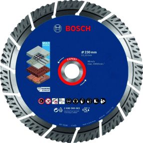 Bosch Professional Accessories 2608900663 Expert MultiMaterial diamond Cut-off wheel 230 x 22,23 x 2,4 x 15 mm