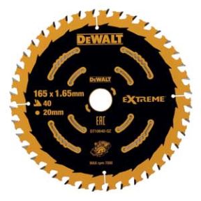 DeWalt Accessories DT10640-QZ Circular saw blade 165 x 20 mm 40T ATB 5°