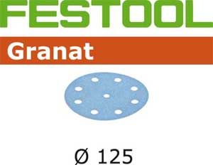 Festool Accessoires 497178 Schuurschijven Granat STF D125/90 P500 GR/100