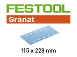 Festool Accessories 498945 Sandpaper Granat STF 115x228/10 P60 GR/50