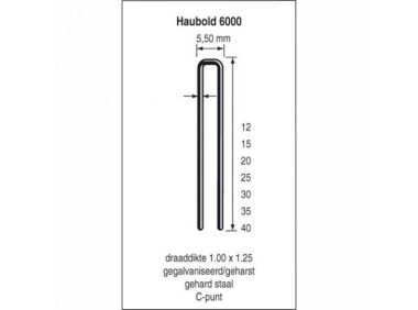 Haubold Fasteners 503218 KL6015 CNK Nails 15 mm Galvanised 5000 pcs