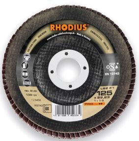 Rhodius 202749 LSZ F1 Flap disc Steel/Inox 125 x 22,23 mm K80