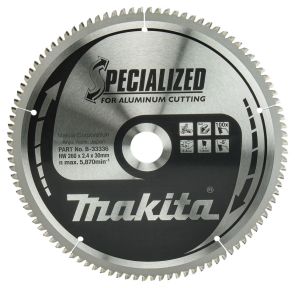 Makita Accessories B-33336 HM saw blade Spec. Aluminium 260 x 30 x 100T