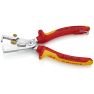 Knipex 13 66 180 T 1366180T Insulation stripping plier VDE 180 mm with cable cutter and mounting hook - 1