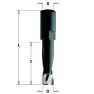 CMT 380.081.11 Special dowel drill bit for Festool - Domino® 8mm, shank 8x1 - 1