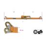 Beta 081820265 Ratchet lashing strap with double hook 6100 mm - 2