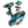 Makita DLX3116ZJ - DHP485 Cordless Impact Drill + DRT50 Cordless Milling Machine + DKP180 Cordless Planer 18V excl. batteries and charger - 1