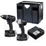 Panasonic EYC232LJ2G Comboset Cordless Drill EY74A3 and Impact Wrench EY75A8 18 Volt 5.0 Ah Li-ion in systainer - 1