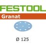 Festool Accessoires 497146 Schuurschijven Granat STF D125/90 P60 GR/10 - 1