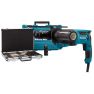 Makita HR2631FT12 Combination hammer with interchangeable head 17-piece drill chisel set - 1