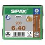 SPAX 0251010600405 HI.FORCE, 6 x 40 mm, 200 stuks, full thread, circular head, T-STAR plus T30, 4CUT, WIROX - 1