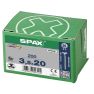 SPAX 1081010350203 Universal screw 3.5 x 20 mm, Full thread, Countersunk head, Phillips Z2 - 200 pieces - 2