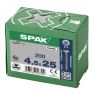 SPAX 1081010450253 Universal screw, 4.5 x 25 mm, 200 pieces, Solid thread, Countersunk head, Phillips Z2, 4CUT, WIROX - 2