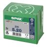 SPAX 1081010500203 Universal screw, 5 x 20 mm, 200 pieces, Solid thread, Countersunk head, Phillips Z2, 4CUT, WIROX - 2