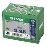 SPAX 1081010500253 Universal screw, 5 x 25 mm, 200 pieces, Solid thread, Countersunk head, Phillips Z2, 4CUT, WIROX - 2