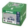 SPAX 1081010500403 Universal screw, 5 x 40 mm, 200 pieces, Solid thread, Countersunk head, Phillips Z2, 4CUT, WIROX - 2