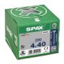 SPAX 1191010400403 Universal screw, 4 x 40 mm, 200 pieces, Solid thread, Countersunk head, T-STAR plus T20, 4CUT, WIROX - 3
