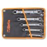 Beta 001870050 187/B5 5-piece set of opening 12-headed ring spanners in case. Ideal for pipe work - 1