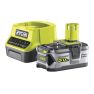 Ryobi Accessories 5133003366 RC18120-150 Battery One + 18 Volt 5.0 Ah Li-ion + Charger - 1