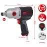 KS Tools 515.3785 3/4" MONSTER powerful pneumatic impact wrench, 1690 Nm - 2
