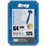 Kreg SML-C250B-125-INT Pocket-hole screws 64 mm Blue-Kote Maxi-Loc coarse thread 125 pcs - 1