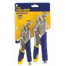 Irwin T214T Locking Pliers set with curved jaws, wire cutter and quick release 7WR 175 mm and 10WR 250 mm - 2